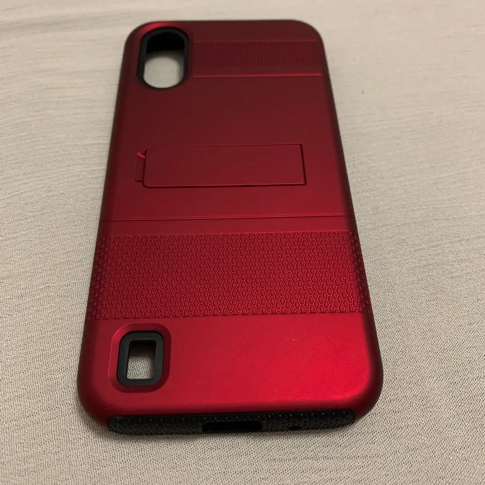 Samsung Galaxy A01 KICK+| Dual-Layer Protective Kickstand Case Metro by T-Mobile